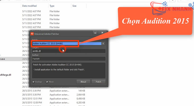 Chọn Adobe Audition 2015.