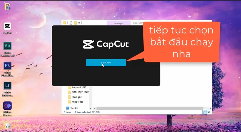 Bắt đầu khởi chạy Capcut PC