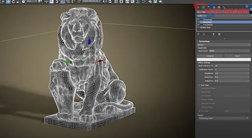 Tính năng Retopology Tools 1.2