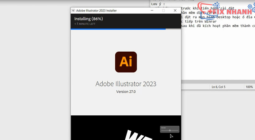 Đợi phần mềm Ai được cài đặt về máy.