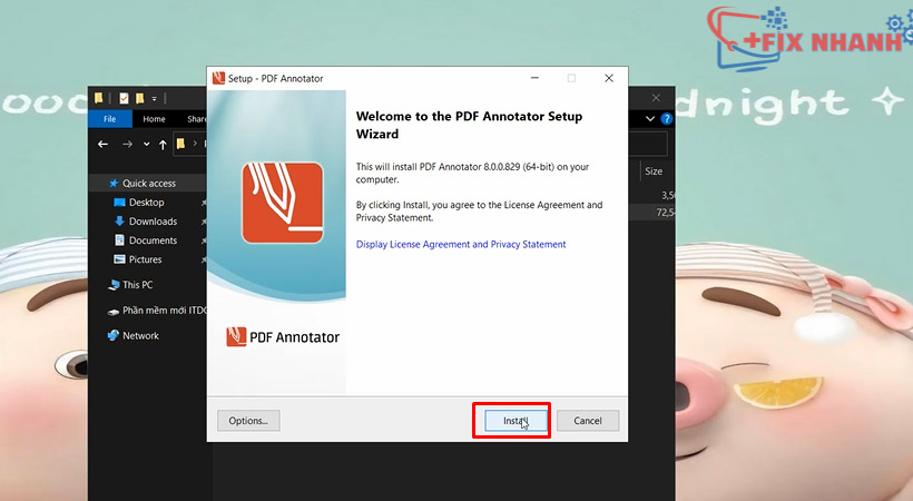 Tiến hành chọn Install PDF Annotator 2021.