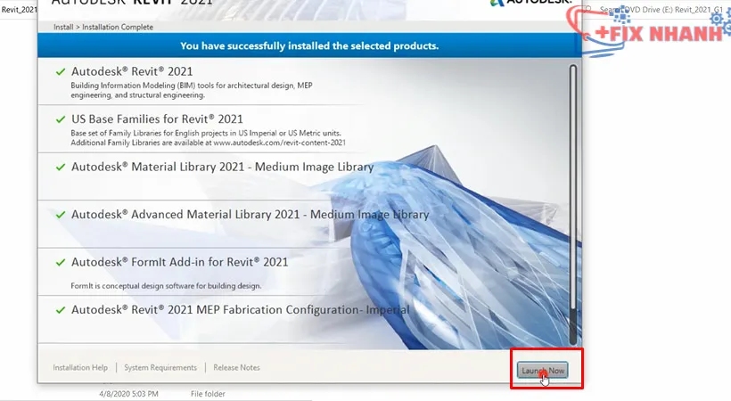 Cài đặt Revit 2021 Full Crack.