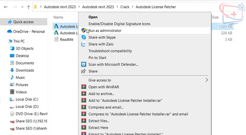 Khởi chạy file như hình để cài Revit 2023 Full Crack.