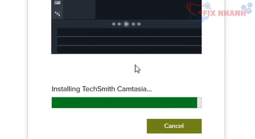 Đợi tải Camtasia 2022 được tải.