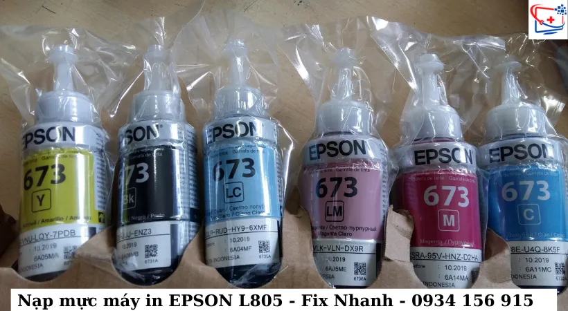 Dịch vụ nạp mực máy in Epson L805 tại nhà chuyên nghiệp Fix Nhanh.