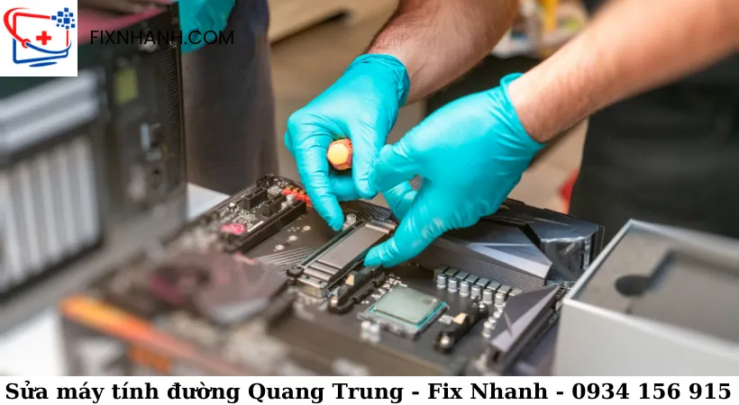 Quy trình sửa máy tính Đường Quang Trung.