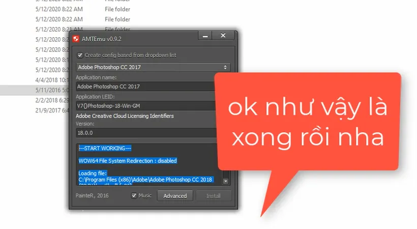 Ok. Hiện như này lag hoàn thành tai Adobe Photoshop 2018.