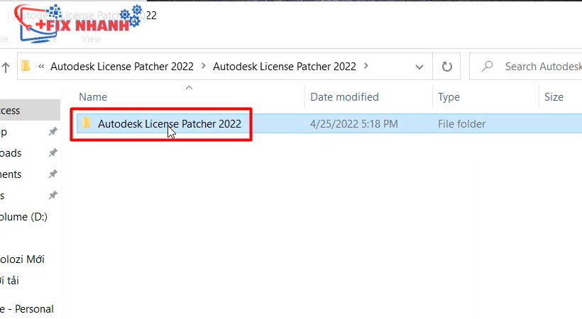 Chọn autodesk license patcher 2022