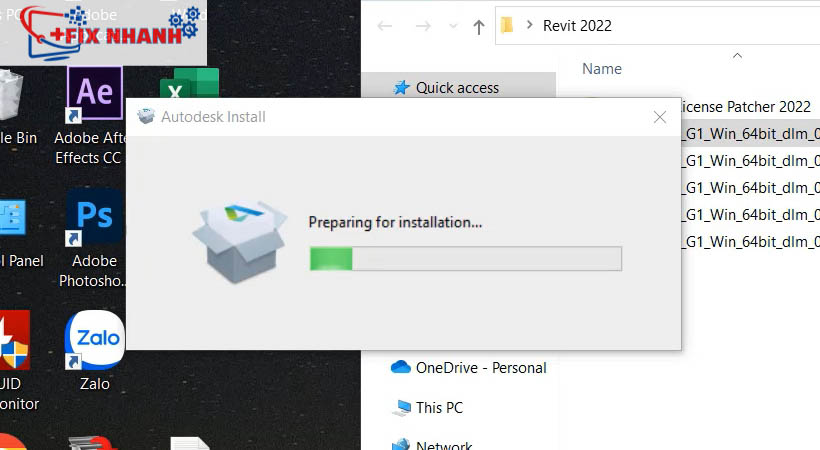 Đợi tải file cài đặt autodesk revit 2022 về máy