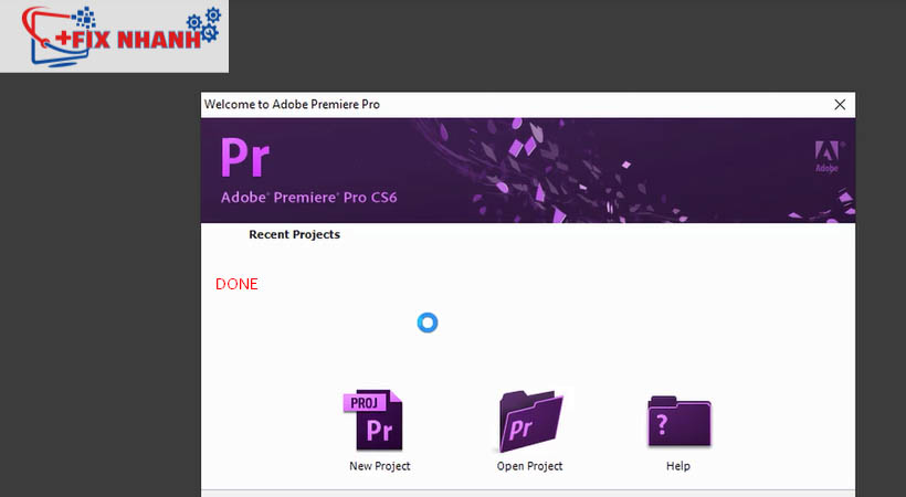 tải adobe premiere cs6 xong