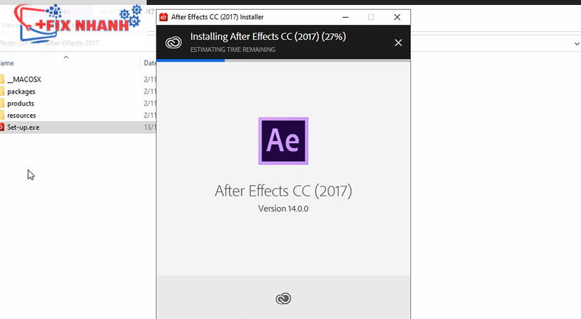 Đợi chạy file after effects 2017