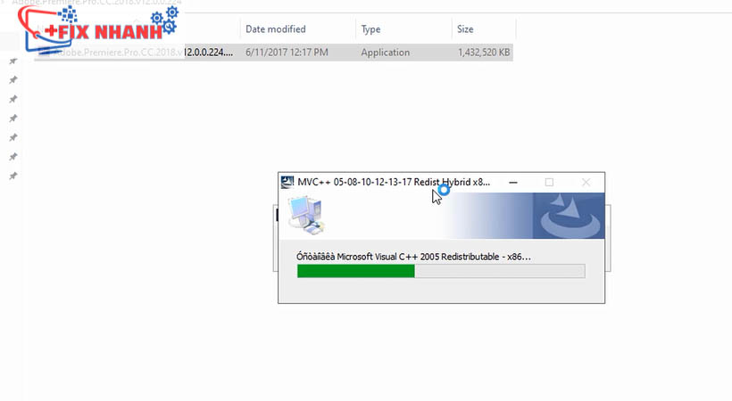 Đợi chạy để tải premiere 2018 về máy