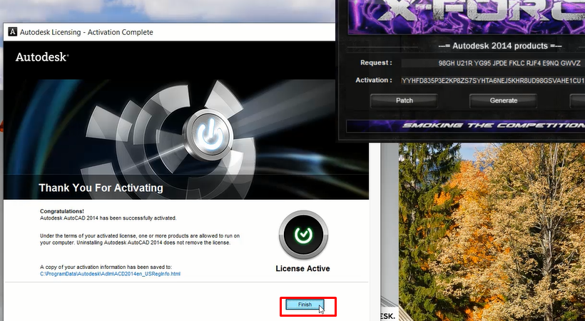 hoàn thành cài đặt AutoCAD 2014