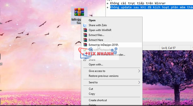 Giải nén phần mềm indesign 2019