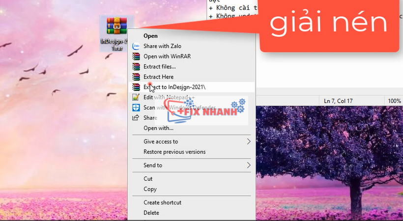 Giải nén phần mềm indesign 2021