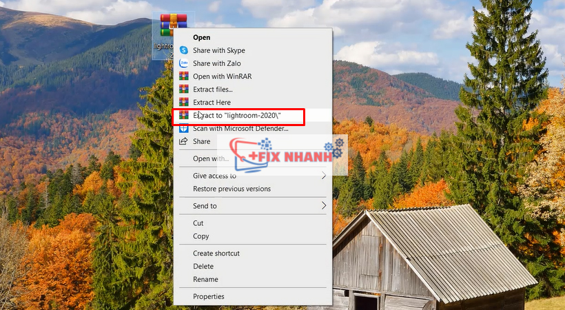 Giải nén phần mềm Lightroom 2020