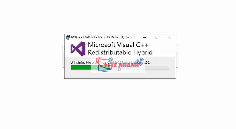 Chờ cài đặt Visual C++ trong ít phút