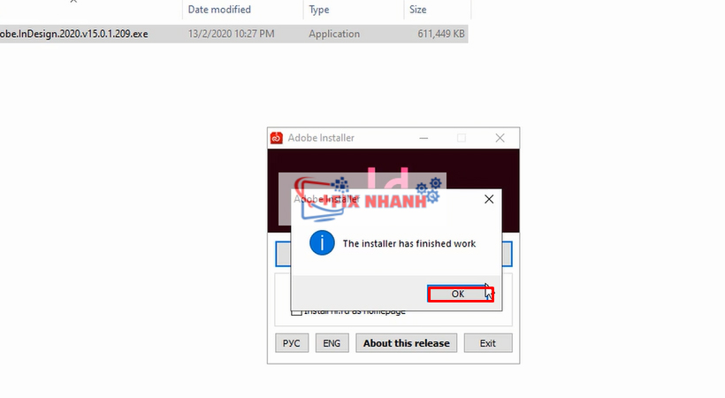 Hoàn tất tải xuống indesign 2020