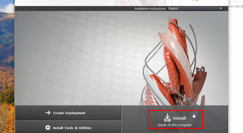 Nhấn chọn Install để bắt đầu cài đặt AutoCAD 2014